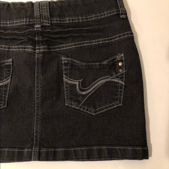 HERE & THERE Girls Denim Skirt Size 12 yrs 152 EU size Distressed Dark Wash - Picture 5 of 7